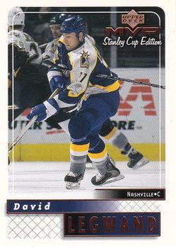 #97 David Legwand - Nashville Predators - 1999-00 Upper Deck MVP Stanley Cup Edition Hockey