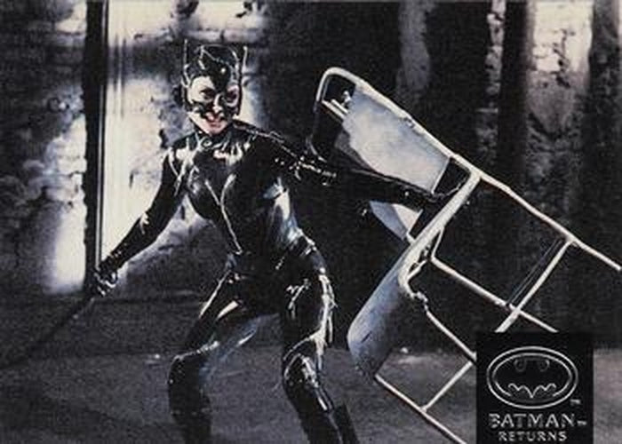 #97 Can Batman Michael Keaton and Catwoman Mic - 1992 Stadium Club Batman Returns