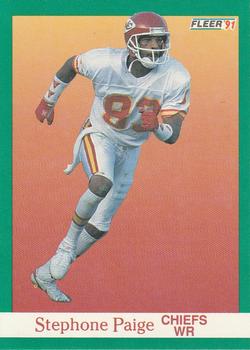 #97 Stephone Paige - Kansas City Chiefs - 1991 Fleer Football