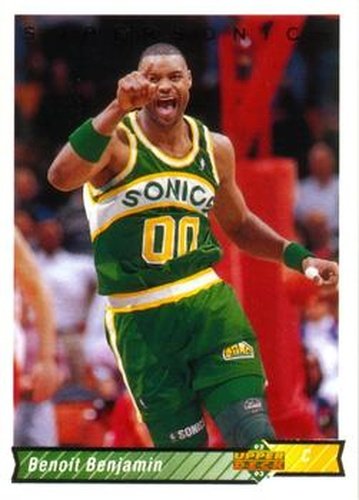 #97 Benoit Benjamin - Seattle SuperSonics - 1992-93 Upper Deck Basketball