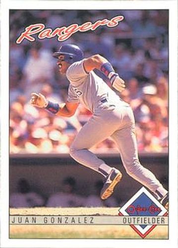 #97 Juan Gonzalez - Texas Rangers - 1993 O-Pee-Chee Baseball