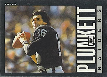 #297 Jim Plunkett - Los Angeles Raiders - 1985 Topps Football