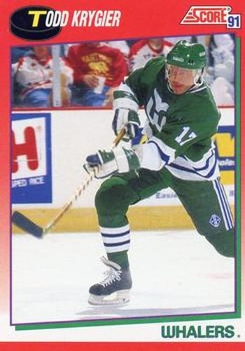 #97 Todd Krygier - Hartford Whalers - 1991-92 Score Canadian Hockey