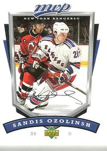 #197 Sandis Ozolinsh - New York Rangers - 2006-07 Upper Deck MVP Hockey