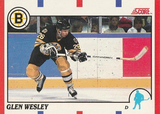 #97 Glen Wesley - Boston Bruins - 1990-91 Score Canadian Hockey