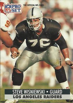 #197 Steve Wisniewski - Los Angeles Raiders - 1991 Pro Set Football