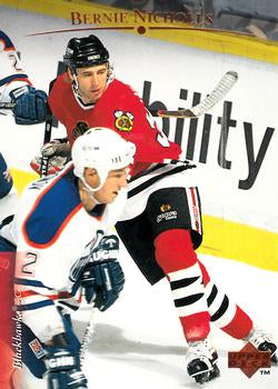 #97 Bernie Nicholls - Chicago Blackhawks - 1995-96 Upper Deck Hockey