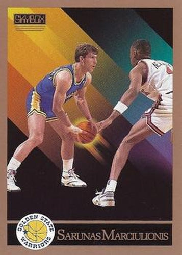 #97 Sarunas Marciulionis - Golden State Warriors - 1990-91 SkyBox Basketball