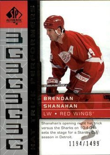 #97 Brendan Shanahan - Detroit Red Wings - 2002-03 SP Authentic Hockey
