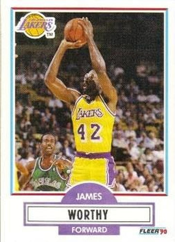 #97 James Worthy - Los Angeles Lakers - 1990-91 Fleer Basketball