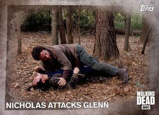 #97 Nicholas Attacks Glenn - 2016 Topps The Walking Dead Season 5