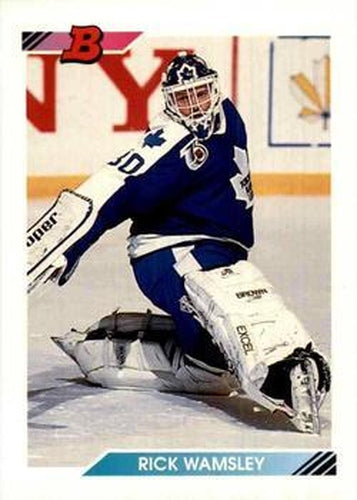 #97 Rick Wamsley - Toronto Maple Leafs - 1992-93 Bowman Hockey