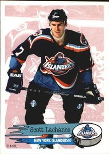#97 Scott Lachance - New York Islanders - 1995-96 Panini Hockey Stickers