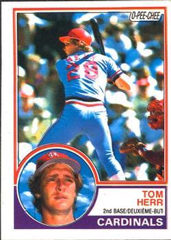 #97 Tom Herr - St. Louis Cardinals - 1983 O-Pee-Chee Baseball