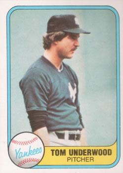 #97 Tom Underwood - New York Yankees - 1981 Fleer Baseball