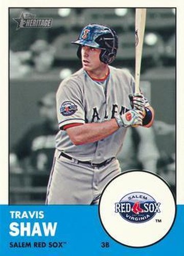 #97 Travis Shaw - Salem Red Sox - 2012 Topps Heritage Minor League Baseball