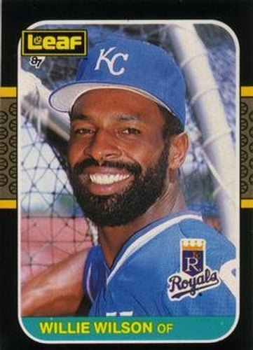 #97 Willie Wilson - Kansas City Royals - 1987 Leaf Baseball