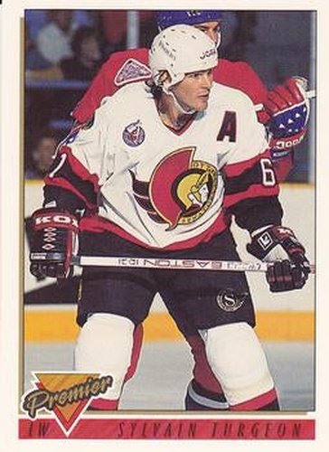 #97 Sylvain Turgeon - Ottawa Senators - 1993-94 Topps Premier Hockey