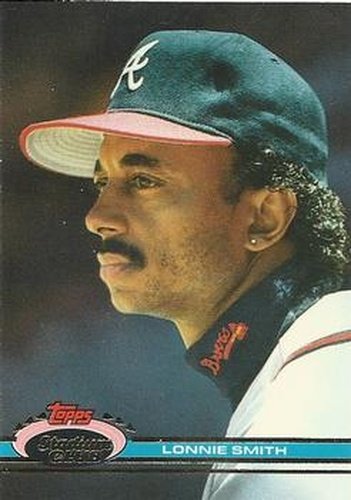 #97 Lonnie Smith - Atlanta Braves - 1991 Stadium Club Baseball