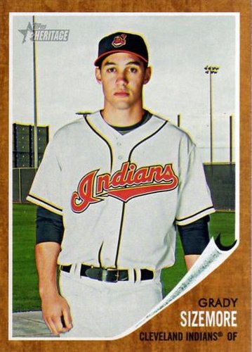 #97 Grady Sizemore - Cleveland Indians - 2011 Topps Heritage Baseball