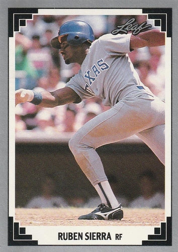 #97 Ruben Sierra - Texas Rangers - 1991 Leaf Baseball