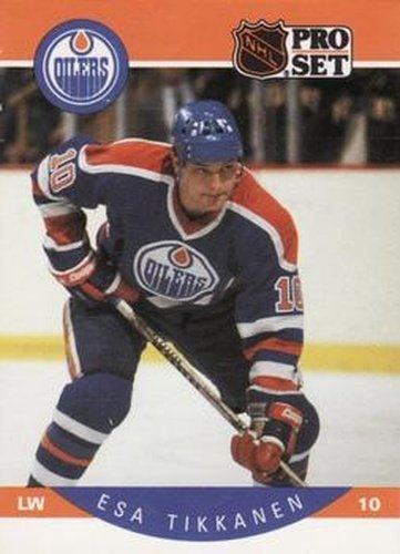 #97 Esa Tikkanen - Edmonton Oilers - 1990-91 Pro Set Hockey