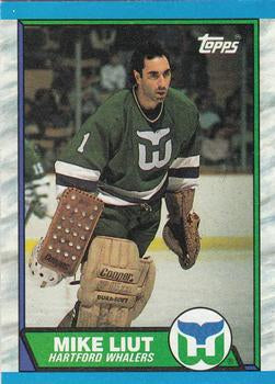 #97 Mike Liut - Hartford Whalers - 1989-90 Topps Hockey