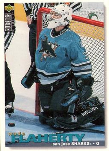 #97 Wade Flaherty - San Jose Sharks - 1995-96 Collector's Choice Hockey