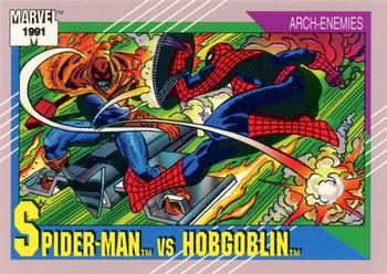 #98 Spider-Man vs. Hobgoblin - 1991 Impel Marvel Universe Series II