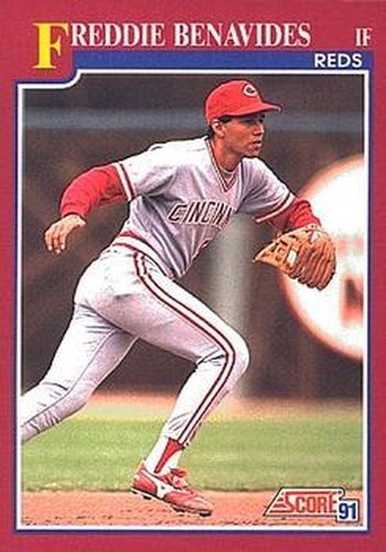 #98T Freddie Benavides - Cincinnati Reds - 1991 Score Rookie & Traded Baseball