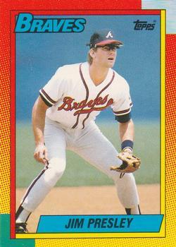 #98T Jim Presley - Atlanta Braves - 1990 Topps Traded Baseball
