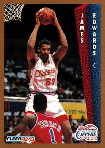 #98 James Edwards - Los Angeles Clippers - 1992-93 Fleer Basketball