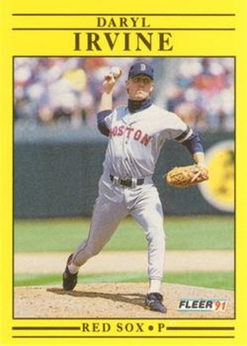 #98 Daryl Irvine - Boston Red Sox - 1991 Fleer Baseball