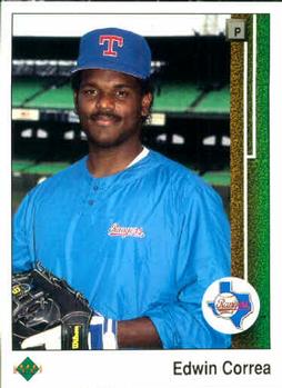 #598 Edwin Correa - Texas Rangers - 1989 Upper Deck Baseball