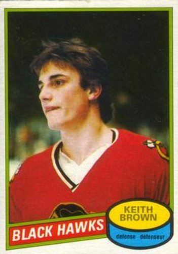 #98 Keith Brown - Chicago Blackhawks - 1980-81 O-Pee-Chee Hockey