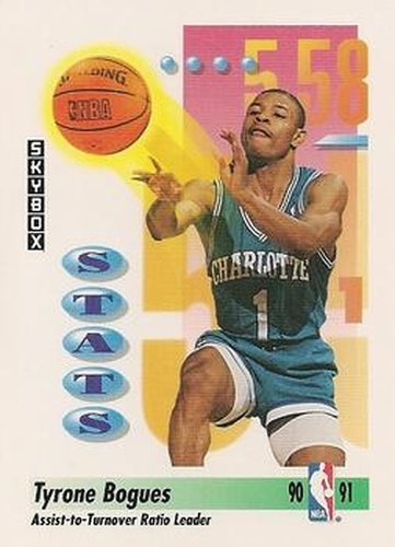 #298 Tyrone Bogues - Charlotte Hornets - 1991-92 SkyBox Basketball