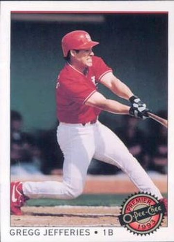 #98 Gregg Jefferies - St. Louis Cardinals - 1993 O-Pee-Chee Premier Baseball