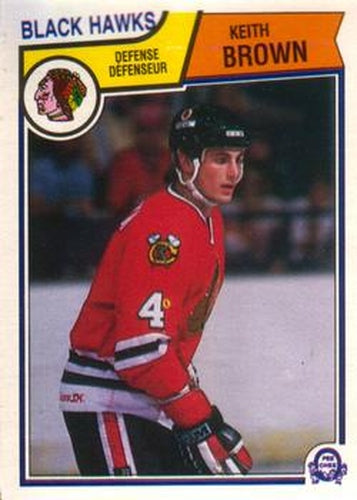 #98 Keith Brown - Chicago Blackhawks - 1983-84 O-Pee-Chee Hockey