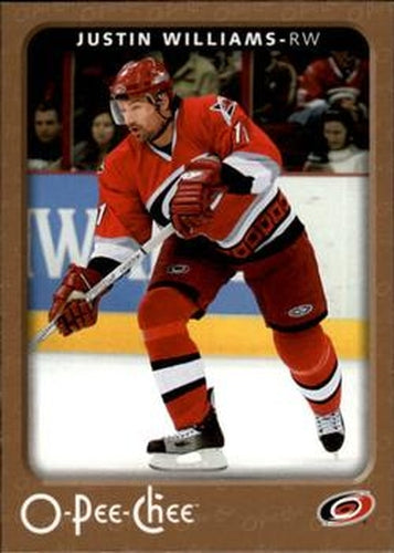 #98 Justin Williams - Carolina Hurricanes - 2006-07 O-Pee-Chee Hockey