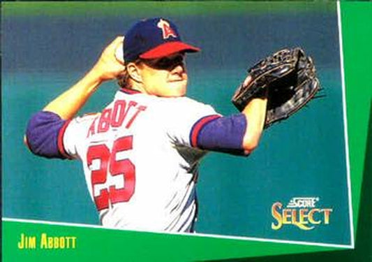 #98 Jim Abbott - California Angels - 1993 Select Baseball