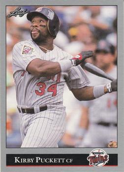 #98 Kirby Puckett - Minnesota Twins - 1992 Leaf Baseball