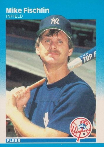 #98 Mike Fischlin - New York Yankees - 1987 Fleer Baseball