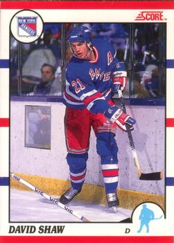 #98 David Shaw - New York Rangers - 1990-91 Score Canadian Hockey