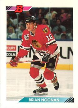 #98 Brian Noonan - Chicago Blackhawks - 1992-93 Bowman Hockey