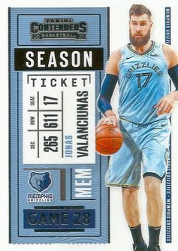 #98 Jonas Valanciunas - Memphis Grizzlies - 2020-21 Panini Contenders Basketball