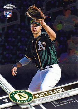 #98 Matt Olson - Oakland Athletics - 2017 Topps Chrome Baseball