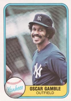 #98 Oscar Gamble - New York Yankees - 1981 Fleer Baseball