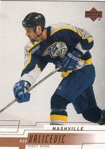 #98 Rob Valicevic - Nashville Predators - 2000-01 Upper Deck Hockey