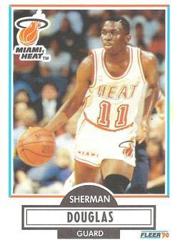 #98 Sherman Douglas - Miami Heat - 1990-91 Fleer Basketball