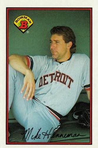 #98 Mike Henneman - Detroit Tigers - 1989 Bowman Baseball